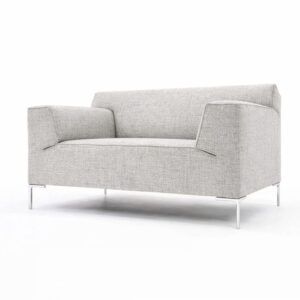 Design on Stock Bloq Love Seat stof Wit met chrome pootjes 2026 uitvoering