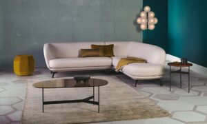 Leolux Flint hoekbank in modern interieur met modulaire opstelling